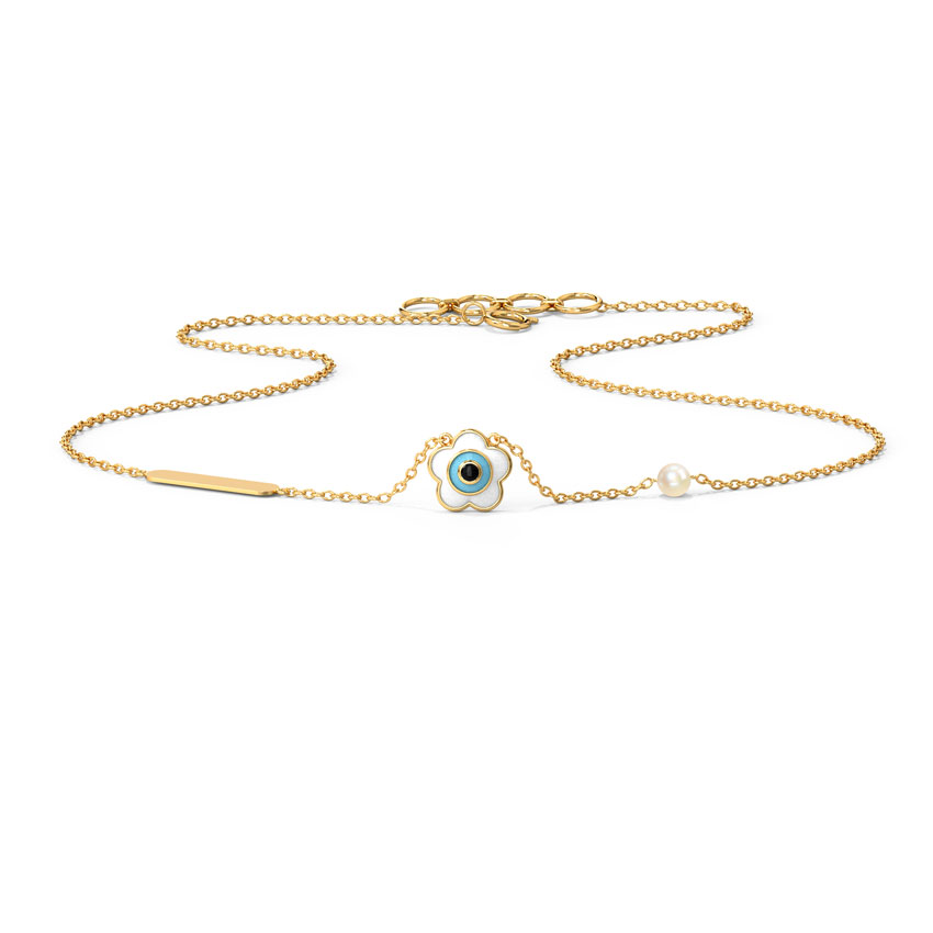 Flower Evil Eye Diamond Chain Pendant - Imagen 2
