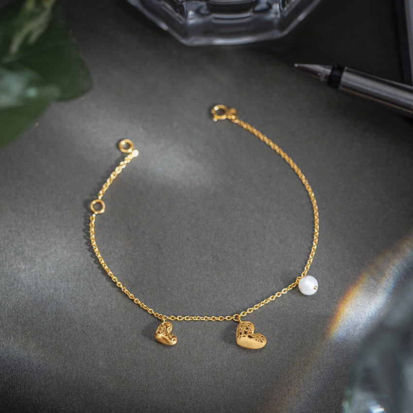 Sterling Silver Golden Love In Nature Bracelet - Imagen 5